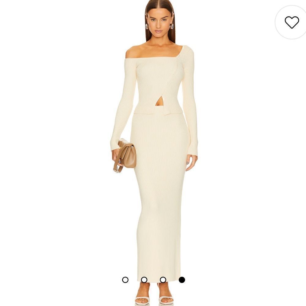 Song of Style Ariel knit maxi skirt in ivory Small (small flaw)